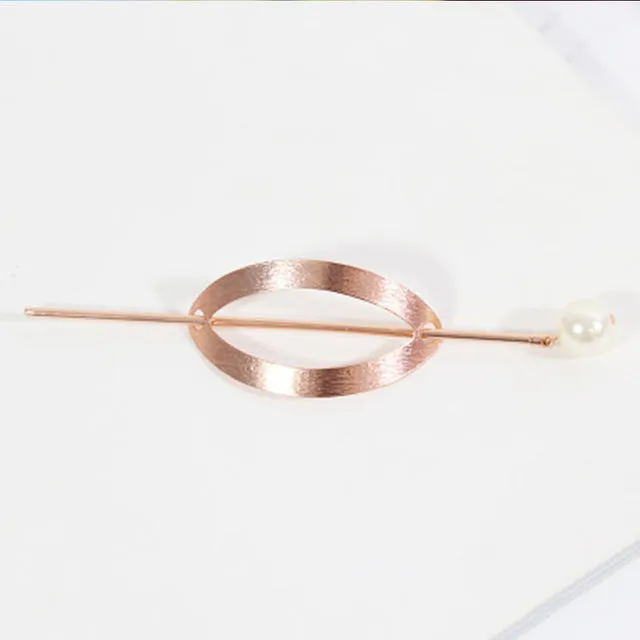 1PC New Bohemia Hairgrip Retro Love Hair Clasp Alloy Pearl Elegant Circle Hair Pins Hair Sticks Combs For Women Hair Accessories