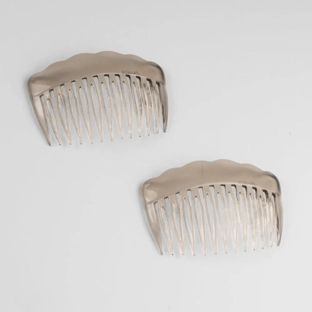 2x Scalloped Edge Side Combs