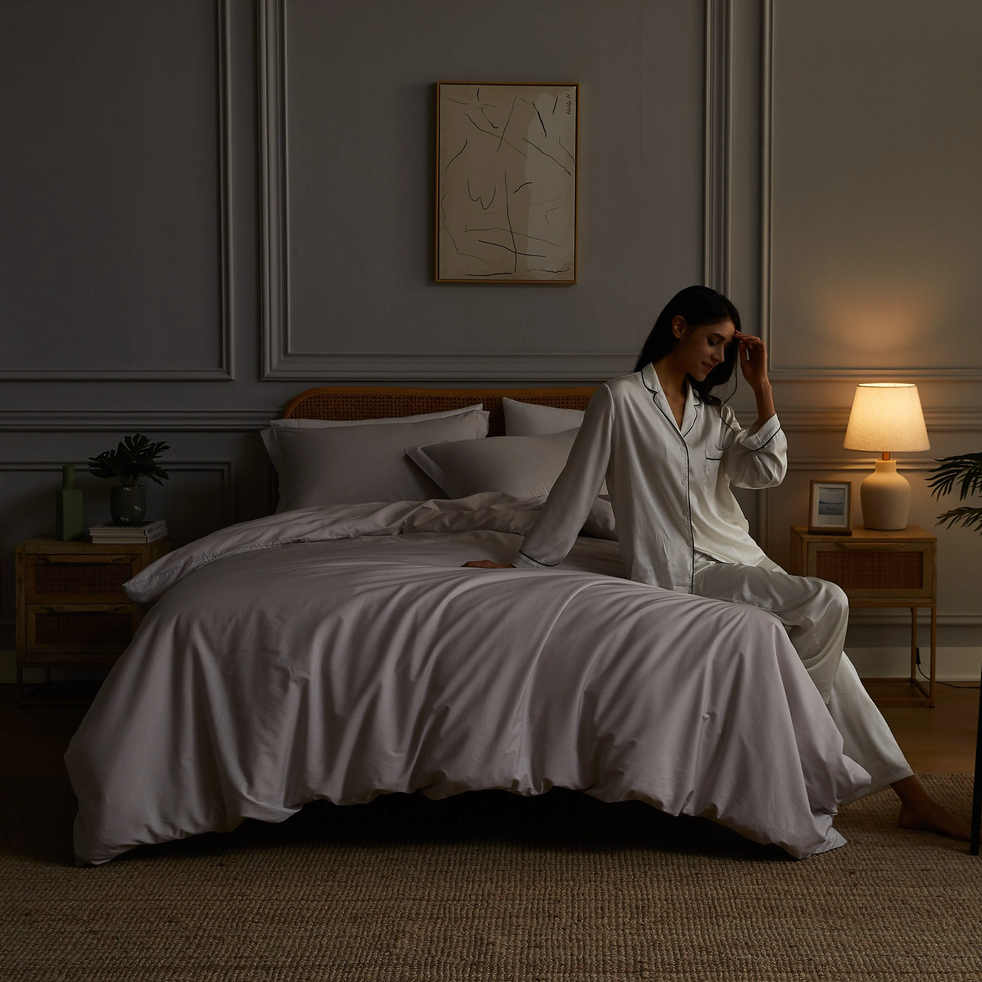 300 Thread Count Cotton Percale Duvet Cover Set