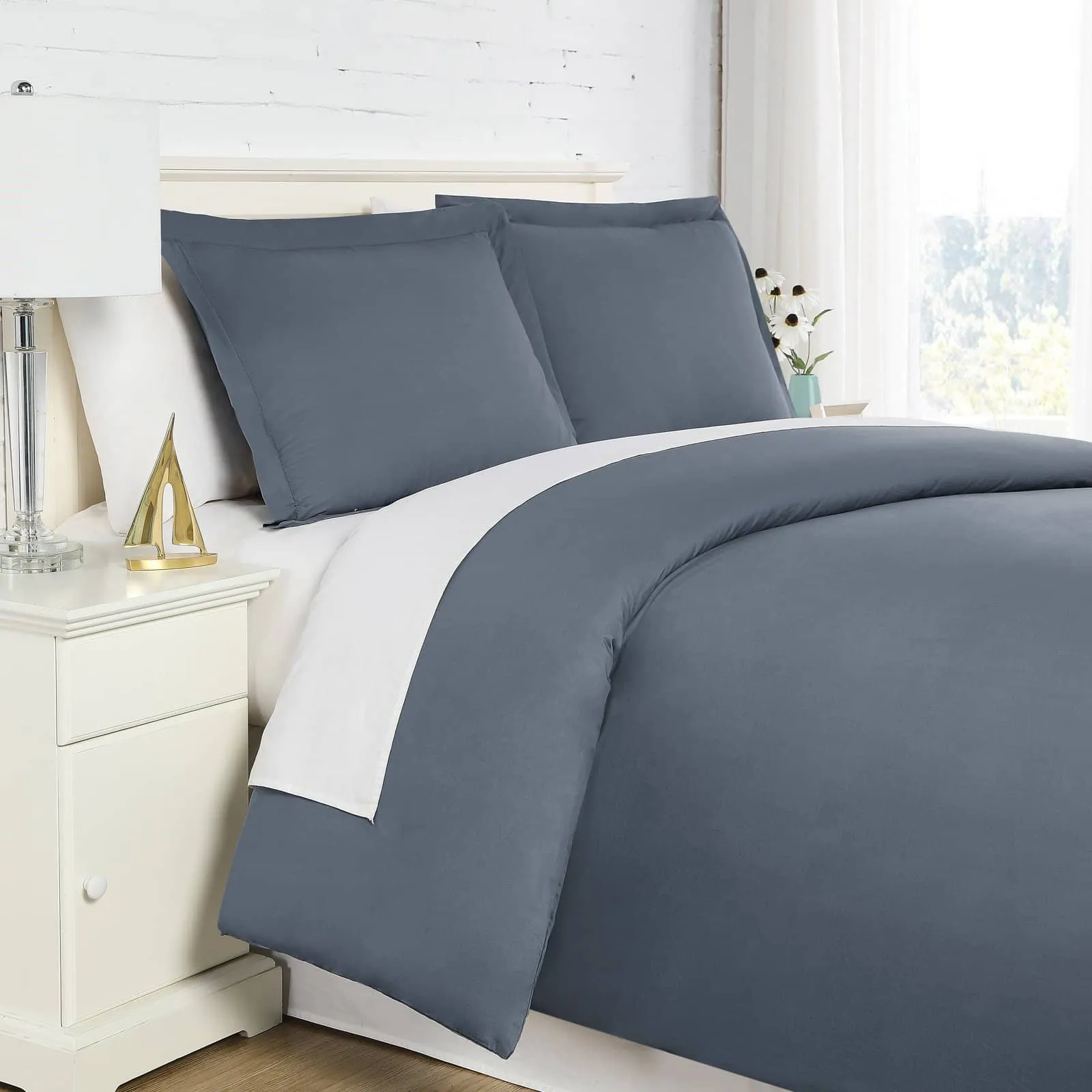 300 Thread Count Cotton Percale Duvet Cover Set