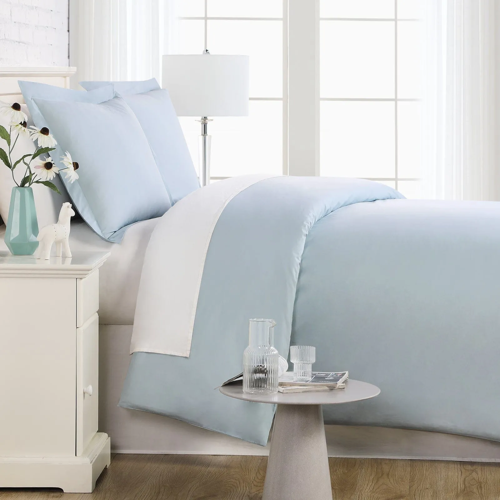 300 Thread Count Cotton Percale Duvet Cover Set