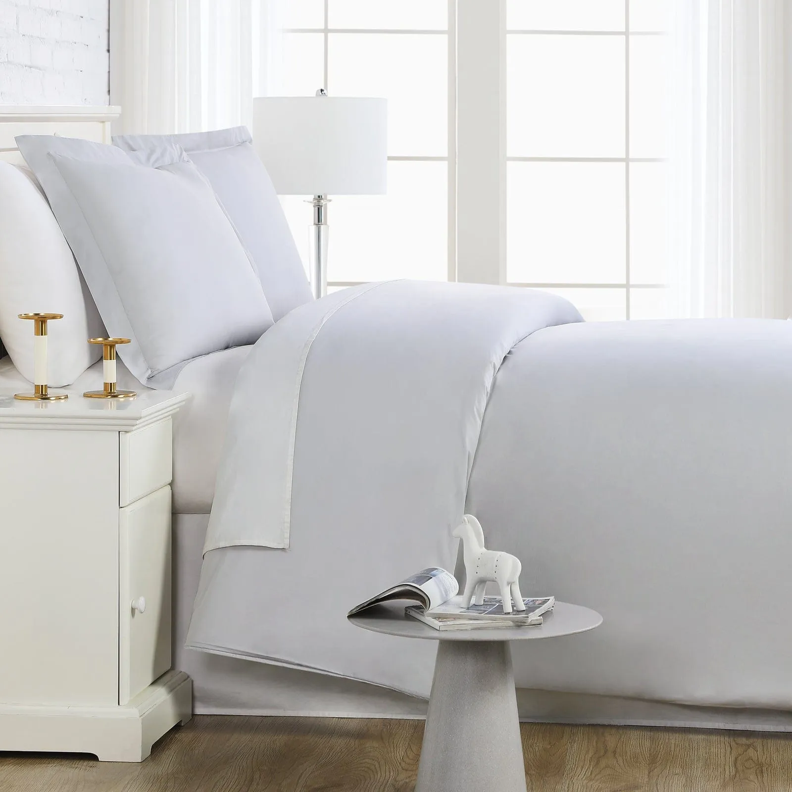 300 Thread Count Cotton Percale Duvet Cover Set