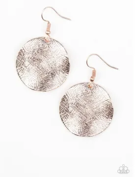 Basic Bravado Rose Gold Earrings - Paparazzi Accessories