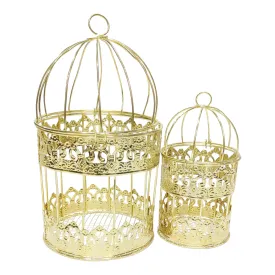 Beautiful multi purpose Metal Cage for DIY Craft or Decoration (Gold)