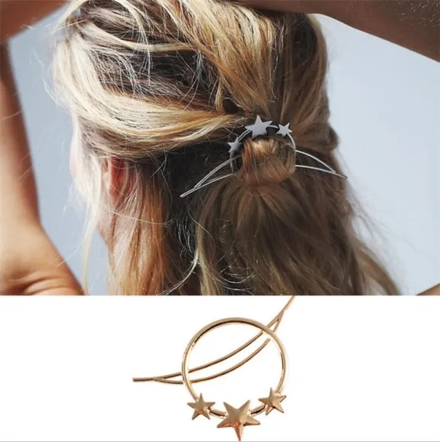 Boho Bun Cuffs Gypsy Hair Sticks Bohemian Barrettes 31 Different Styles Tassles Feathers Gold Silver Bun Cages Arrows Antlers Many More You Choose