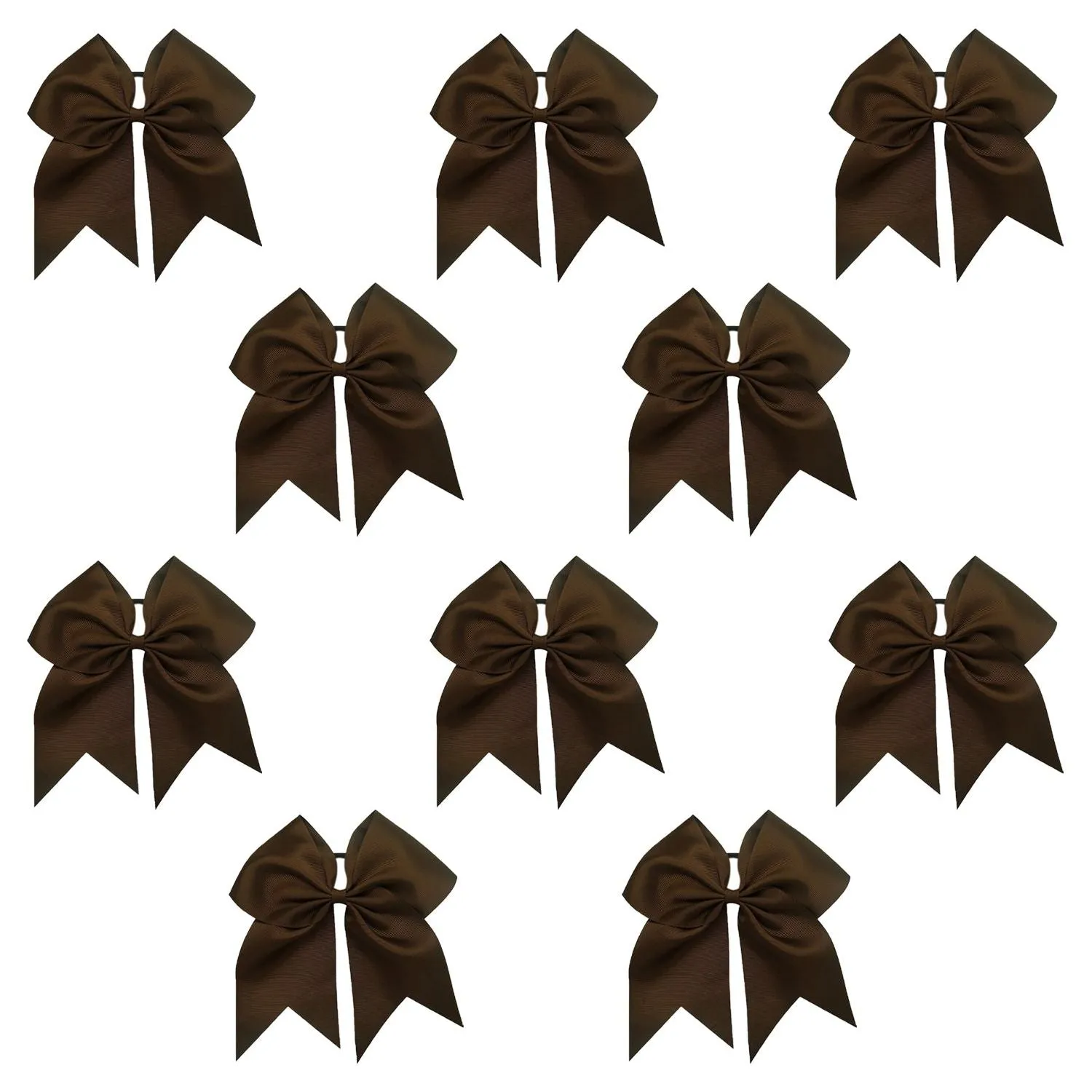 Brown Cheer Bows - 10 Pack