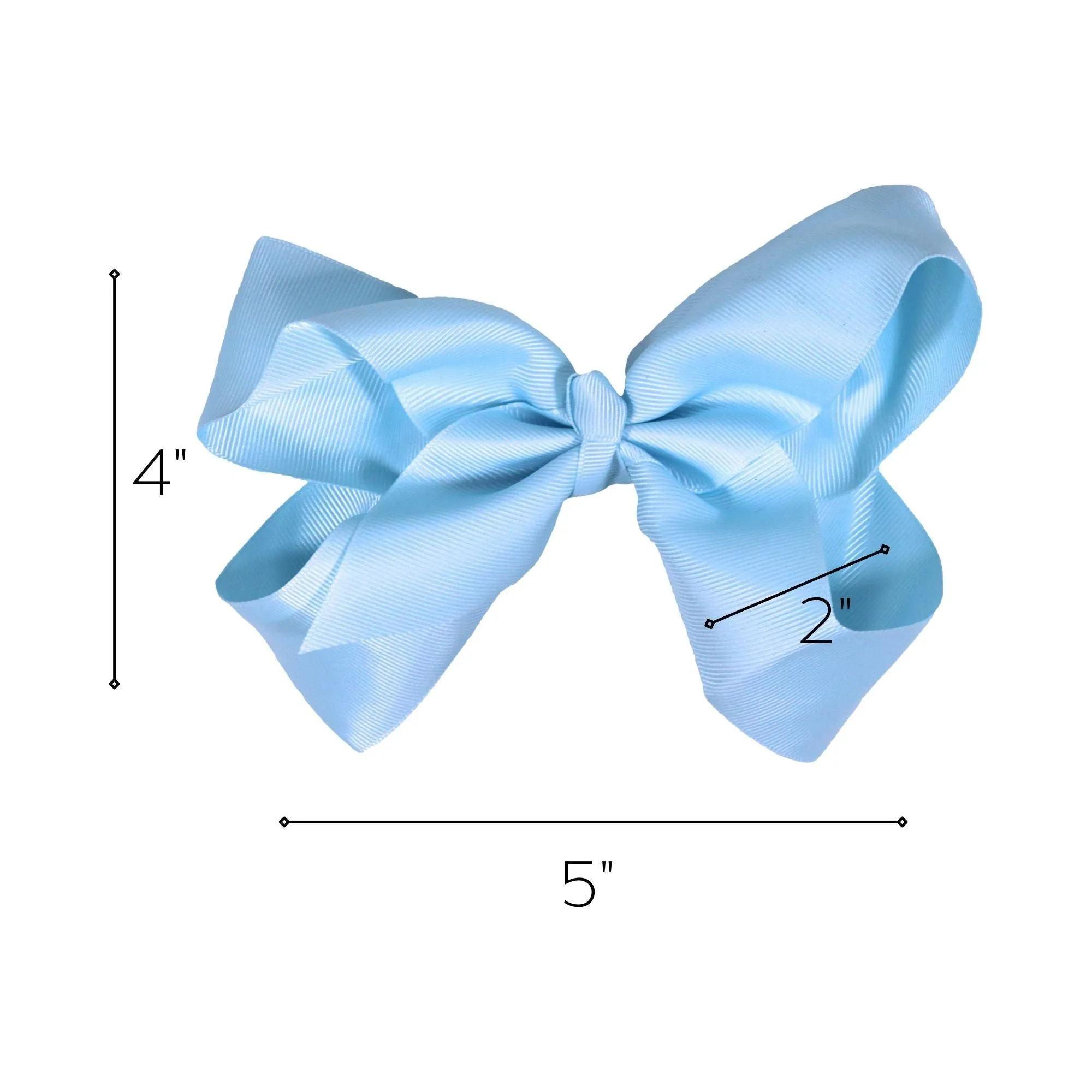 Carolina Blue Classic Hair Bows - 10 Pack