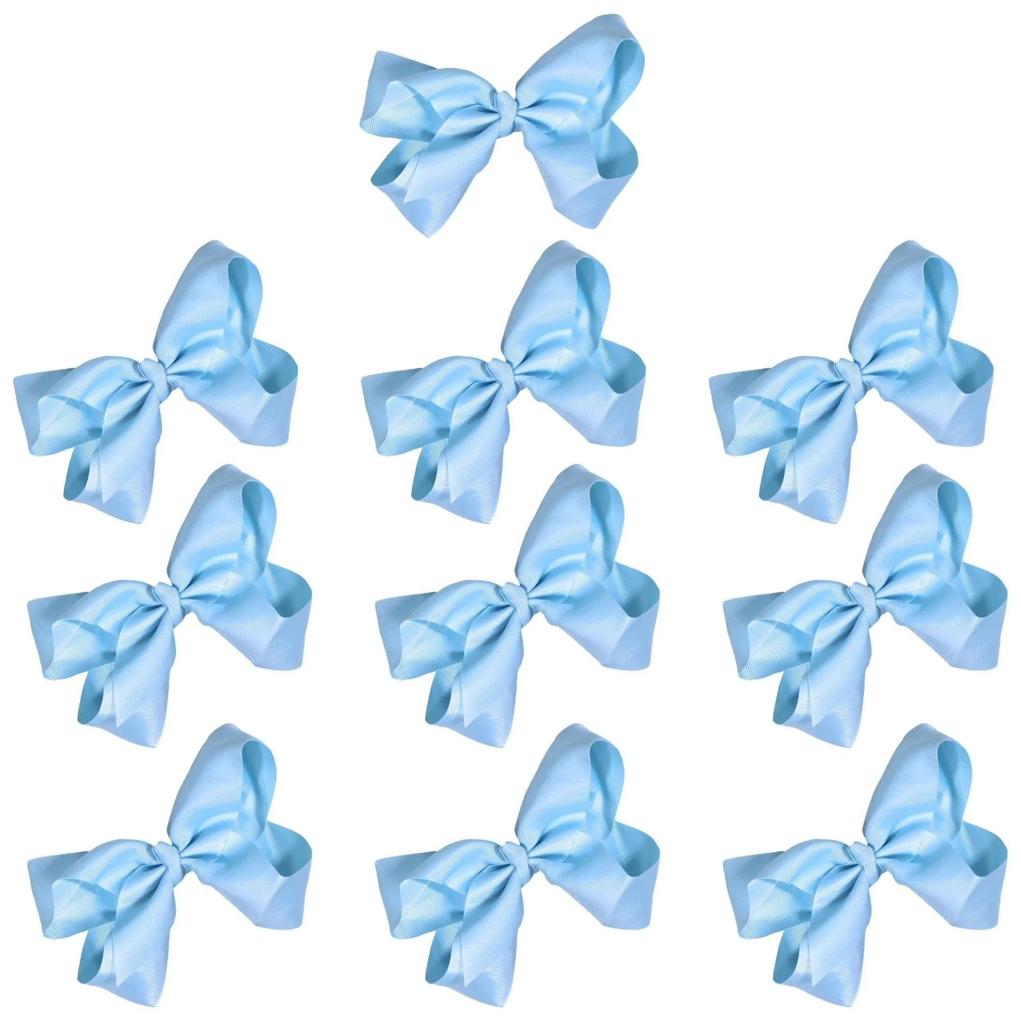 Carolina Blue Classic Hair Bows - 10 Pack