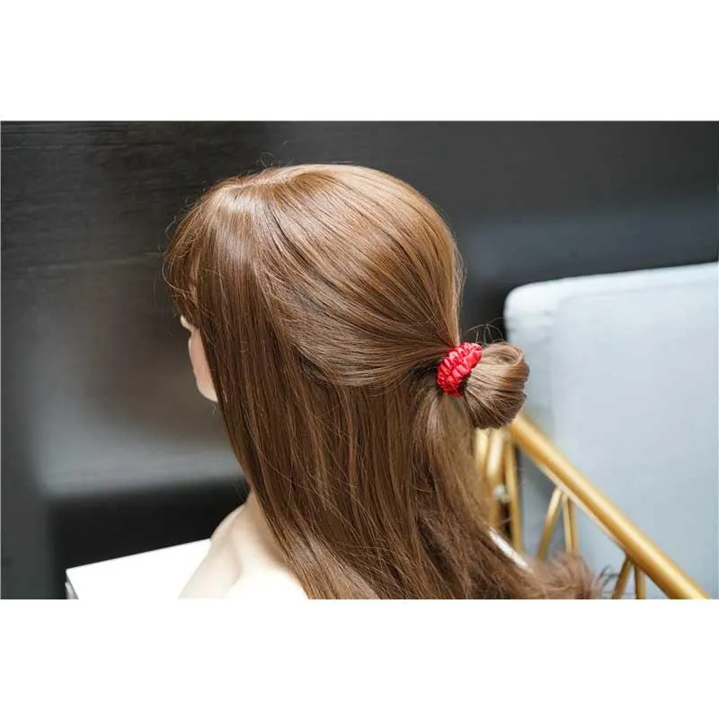 China Red silk scrunchies mini