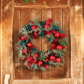 Christmas Baubles, Bows & Foliage Door Wreath 40cm