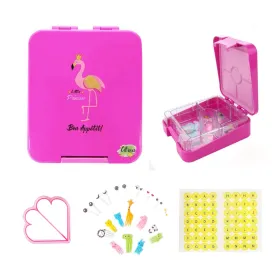 Citron Bento Snack Box With Sandwich Cutter   Picks - Flamingo