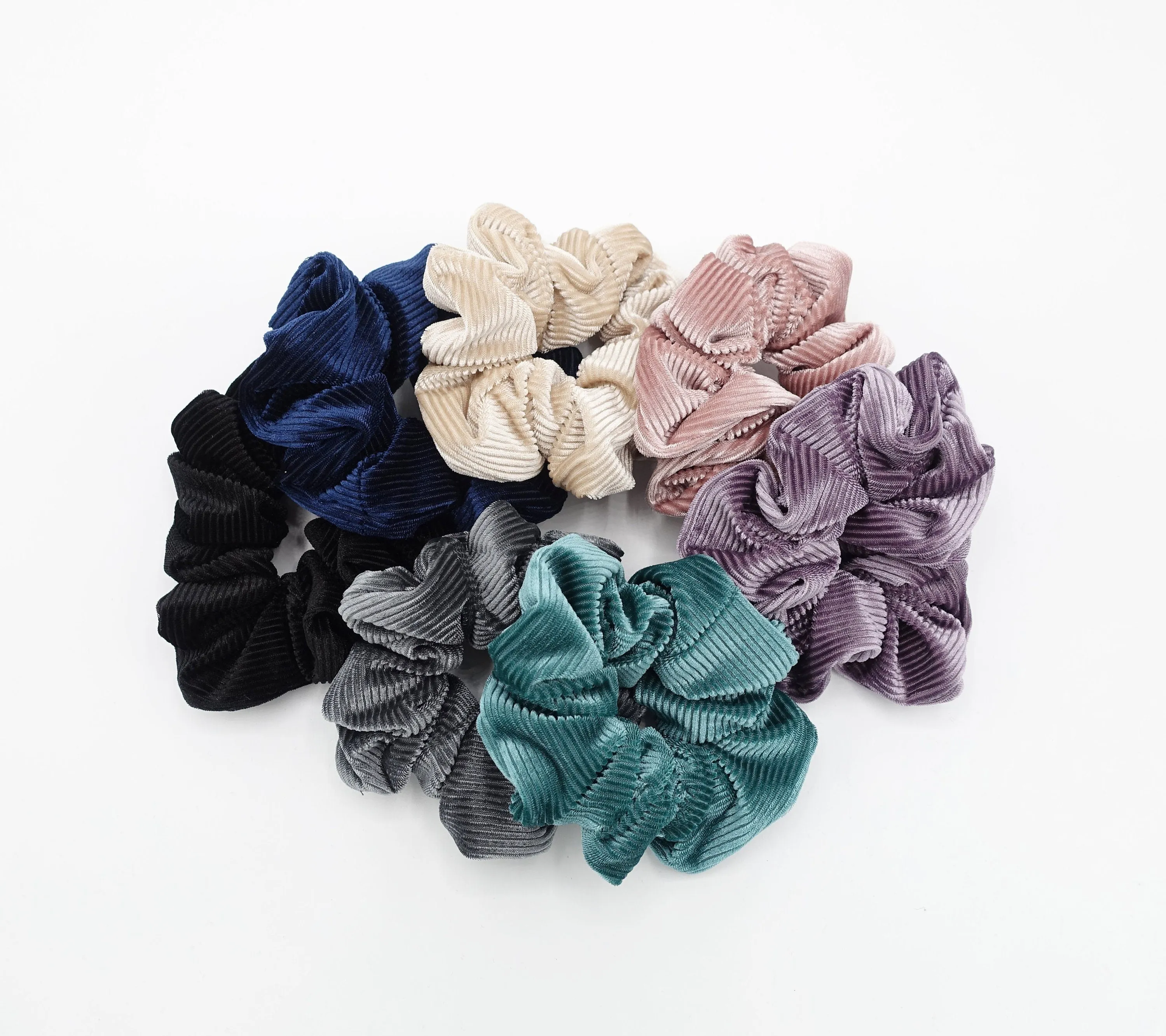 corduroy velvet scrunchies medium hair elastic scrunchie for women