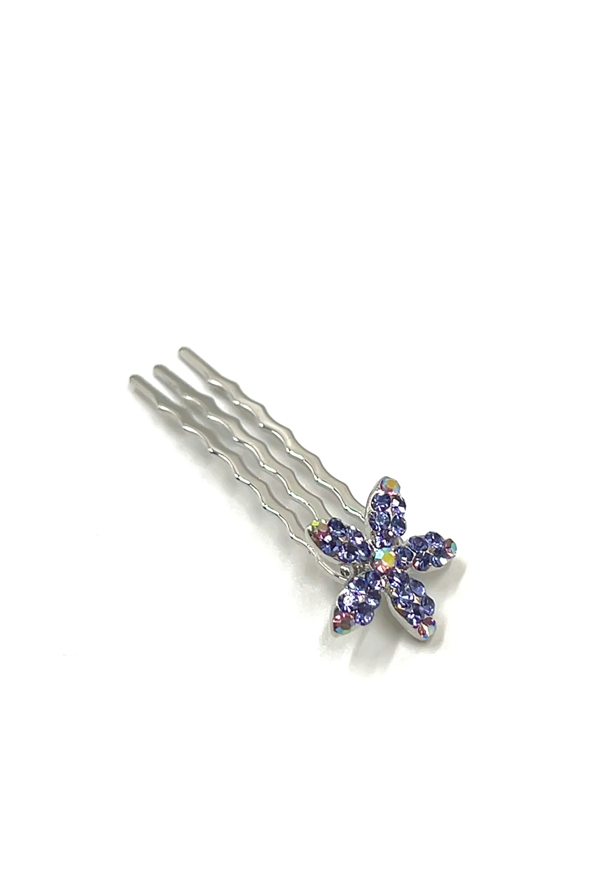 Crystal Flower Mini Hair Comb (5 piece set)