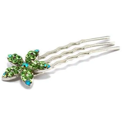 Crystal Flower Mini Hair Comb (5 piece set)