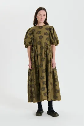 FINNEGAN | DRESS ARPINA FIL-COUPÉ OLIVE