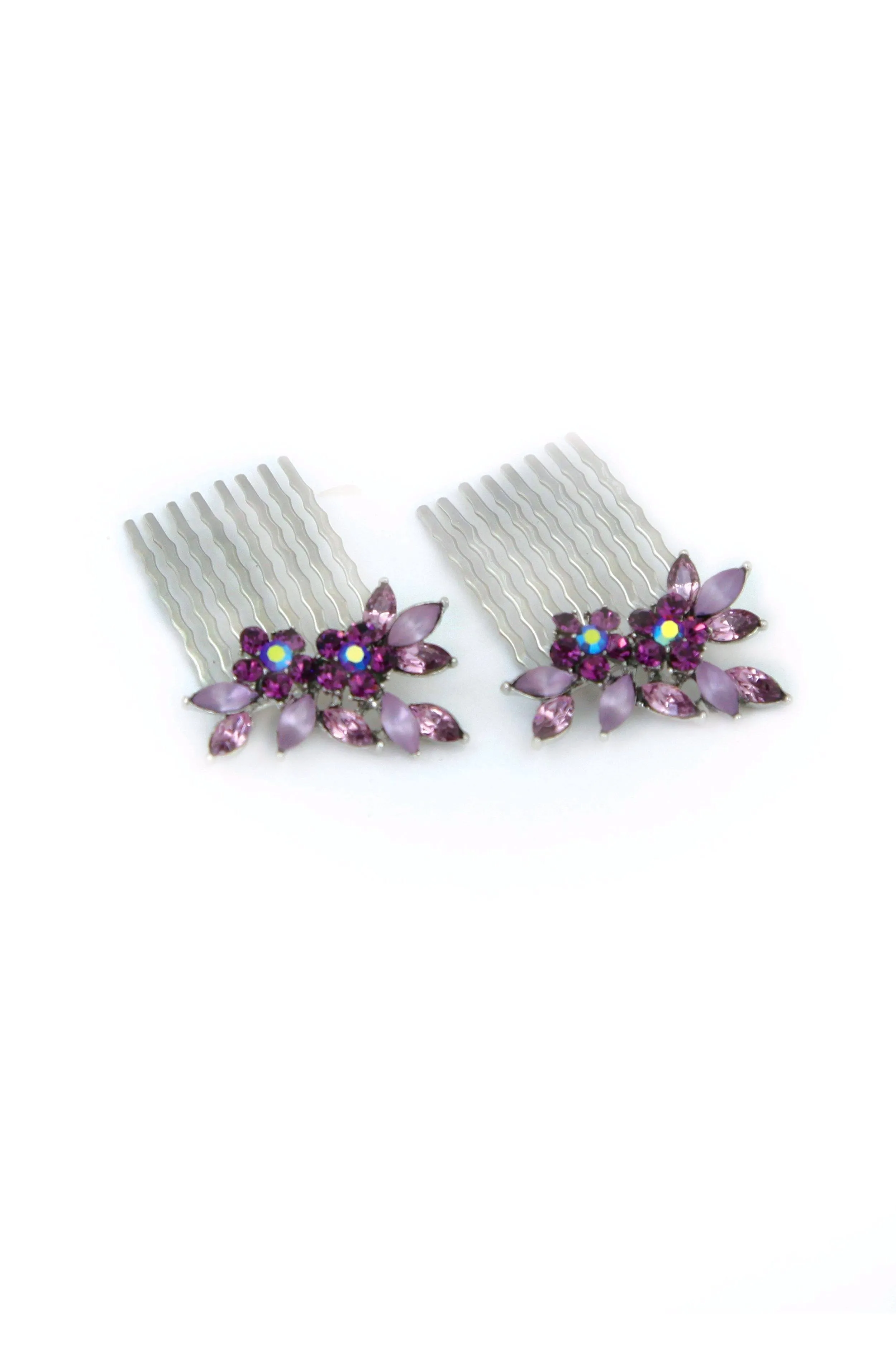 Frosted Vine Hair Combs (Pair)