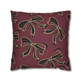 FSU Burgandy Pillow w Bows in Black and Gold