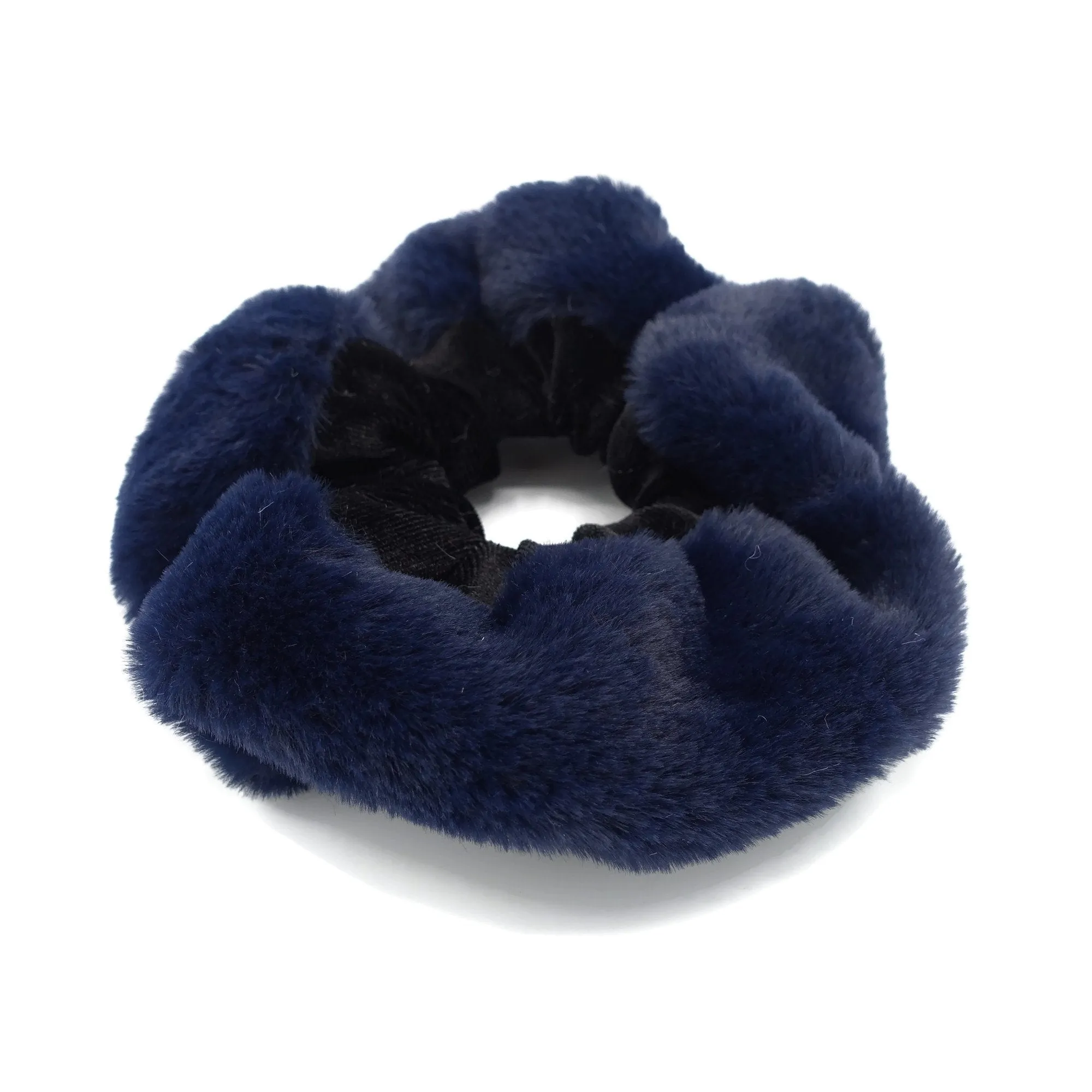 fur velvet scrunchies two tone scrunchie stylish hair elastic women accessory