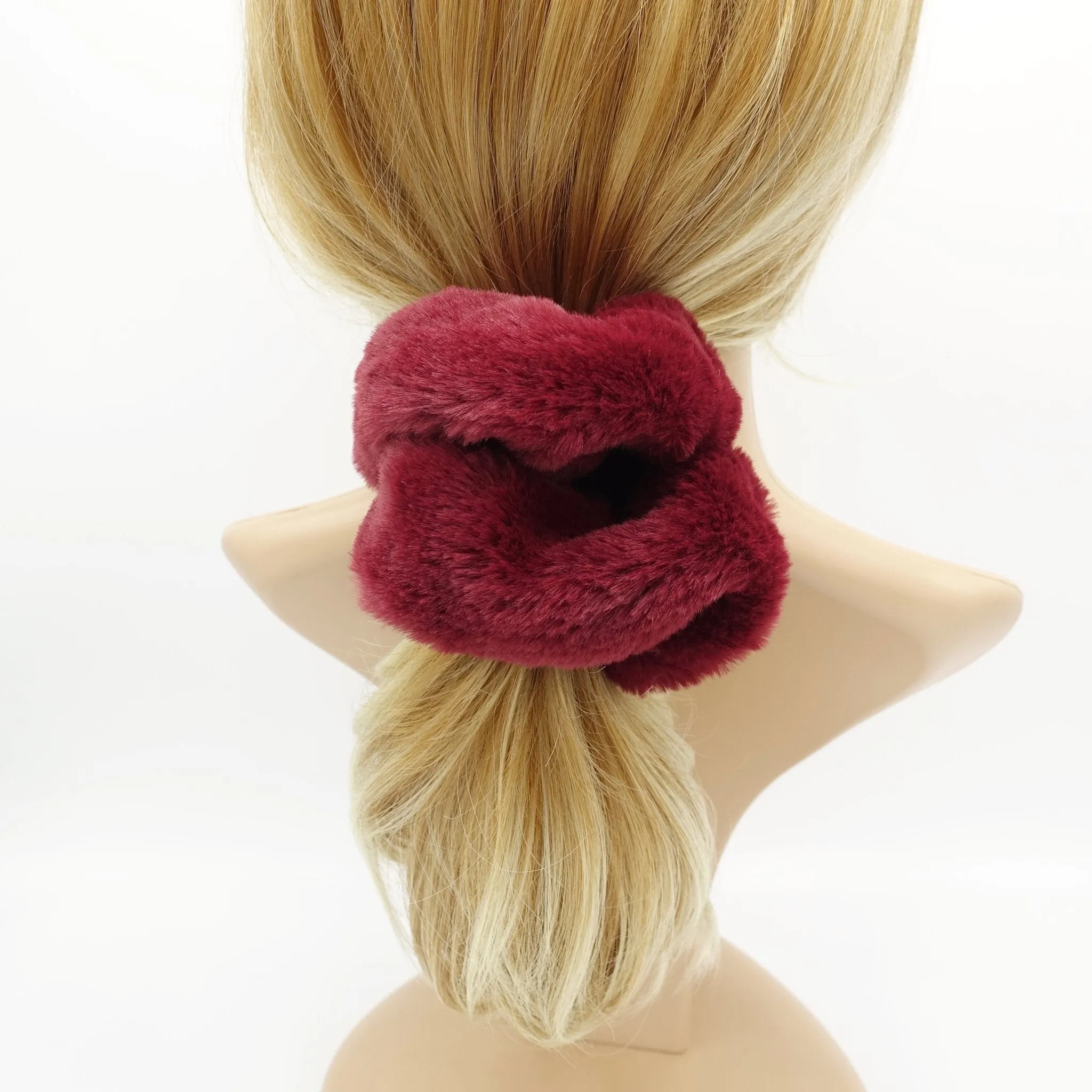 fur velvet scrunchies two tone scrunchie stylish hair elastic women accessory