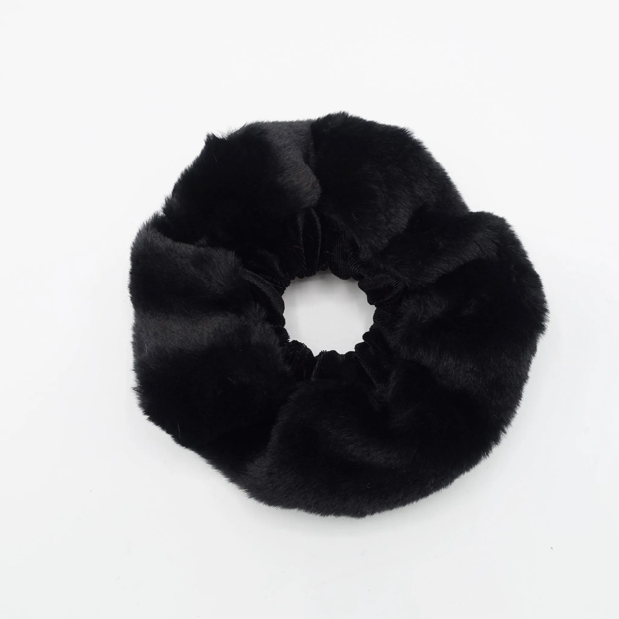 fur velvet scrunchies two tone scrunchie stylish hair elastic women accessory