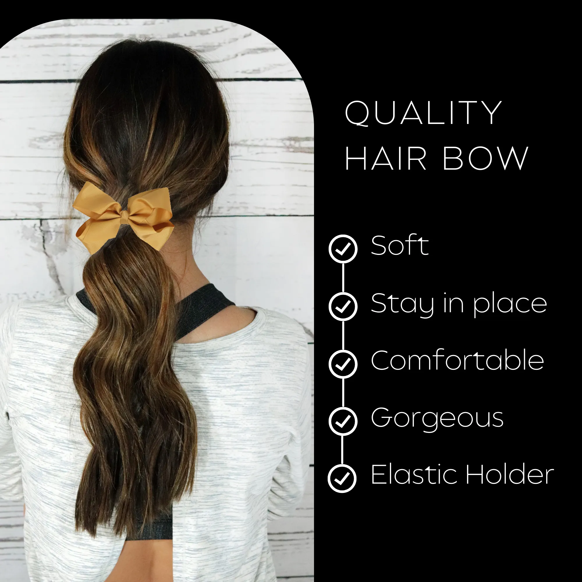 Gold Classic Hair Bow