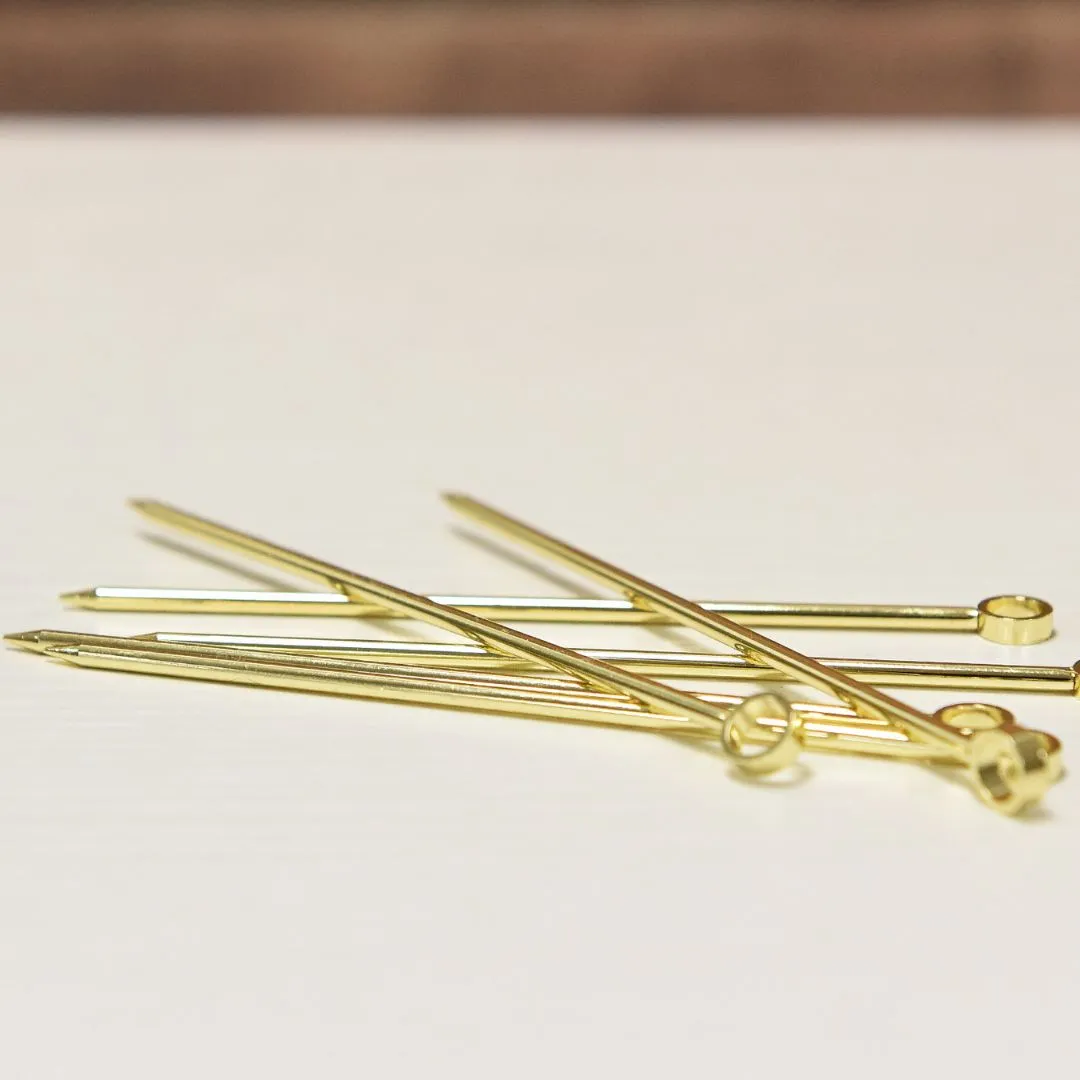 Gold polished Cocktail Picks