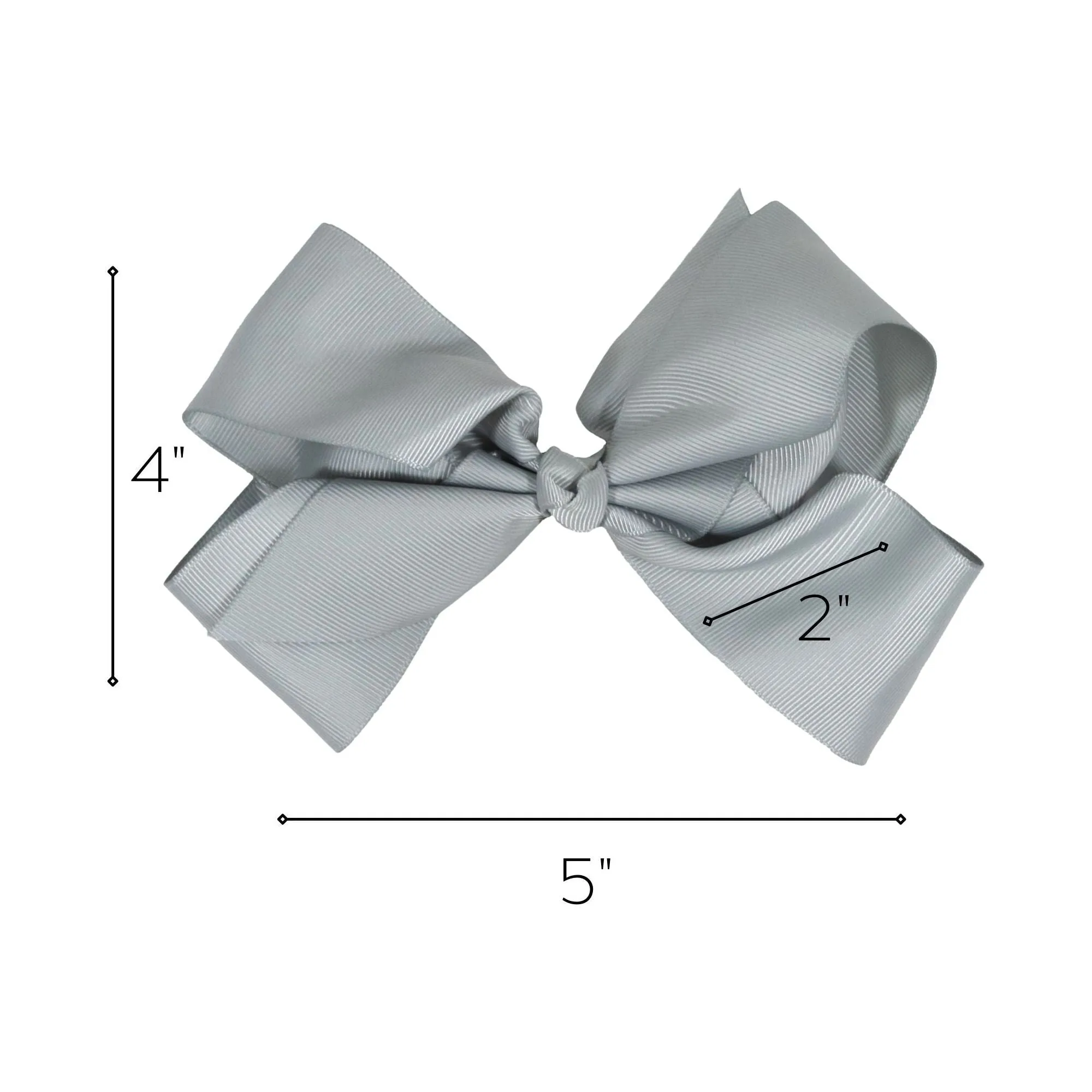 Gray Classic Hair Bows - 10 Pack