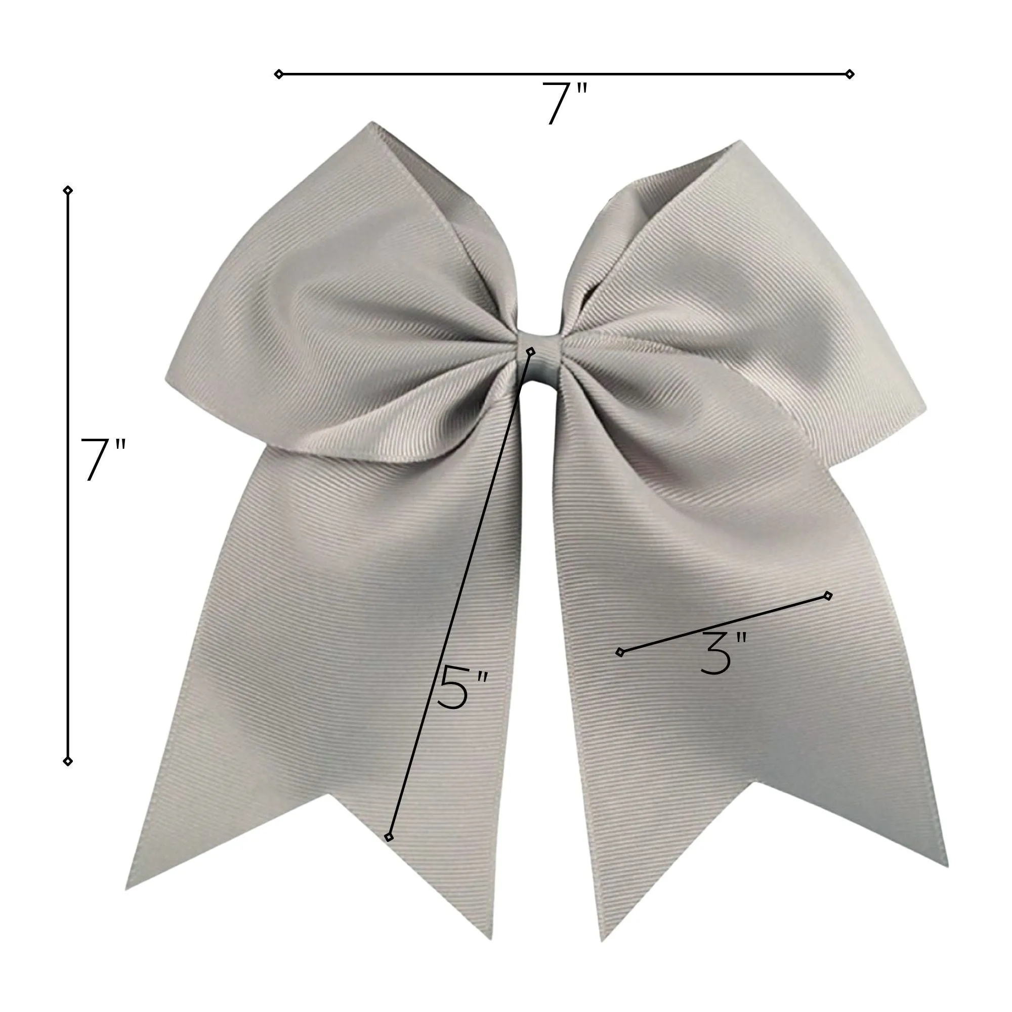 Gray Clip Hair Bow