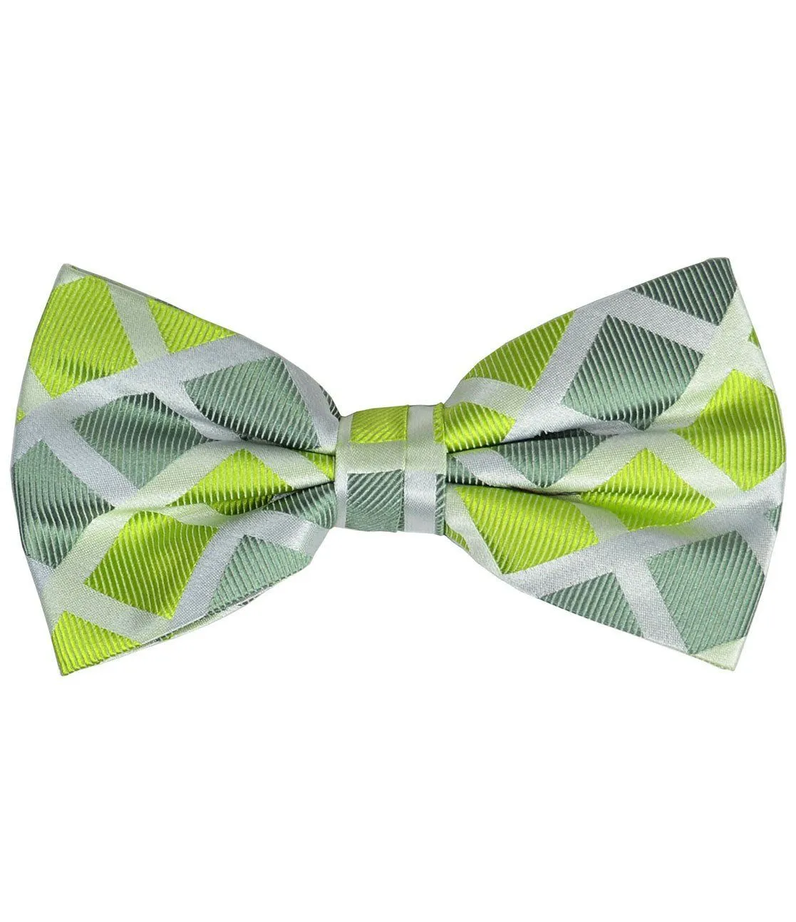 Green Checkered Silk Bow Tie