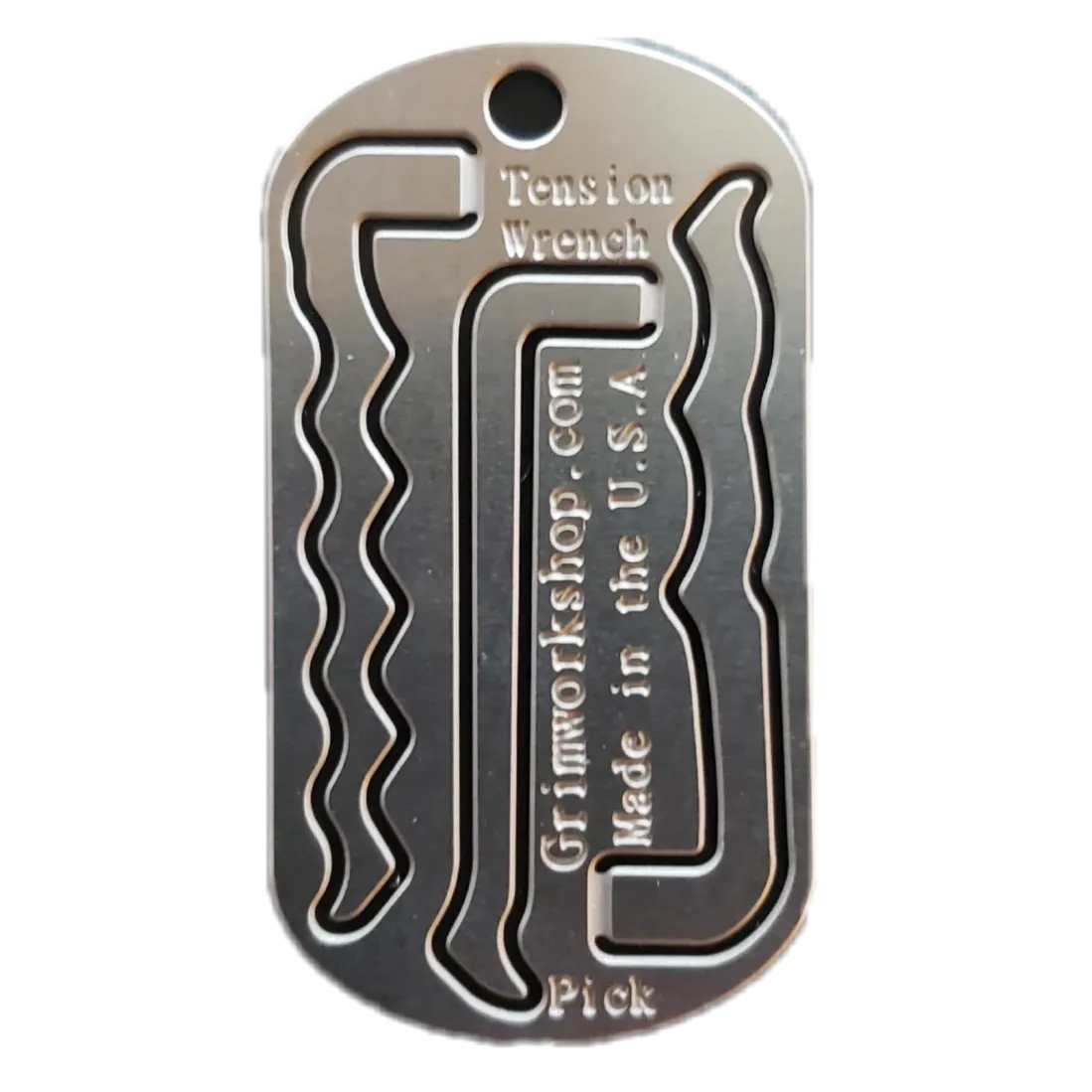 Grim Key Dog Tag: Tactical Lock Pick Set