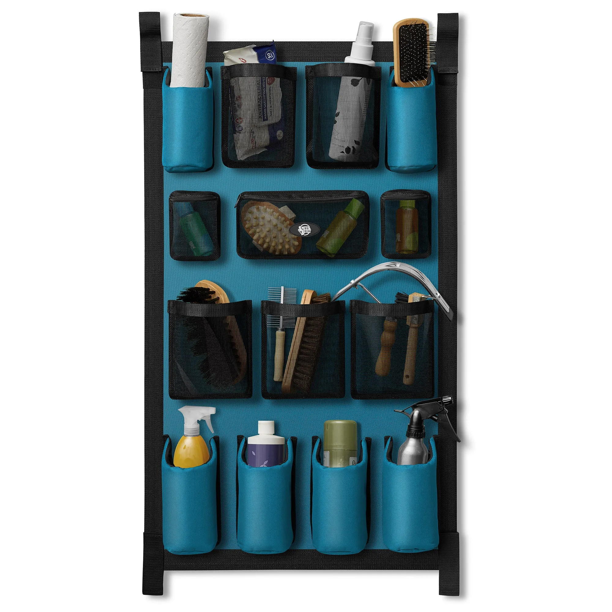 Horse Trailer Grooming Bag, Long Hanging Equine Door Caddy Organizer