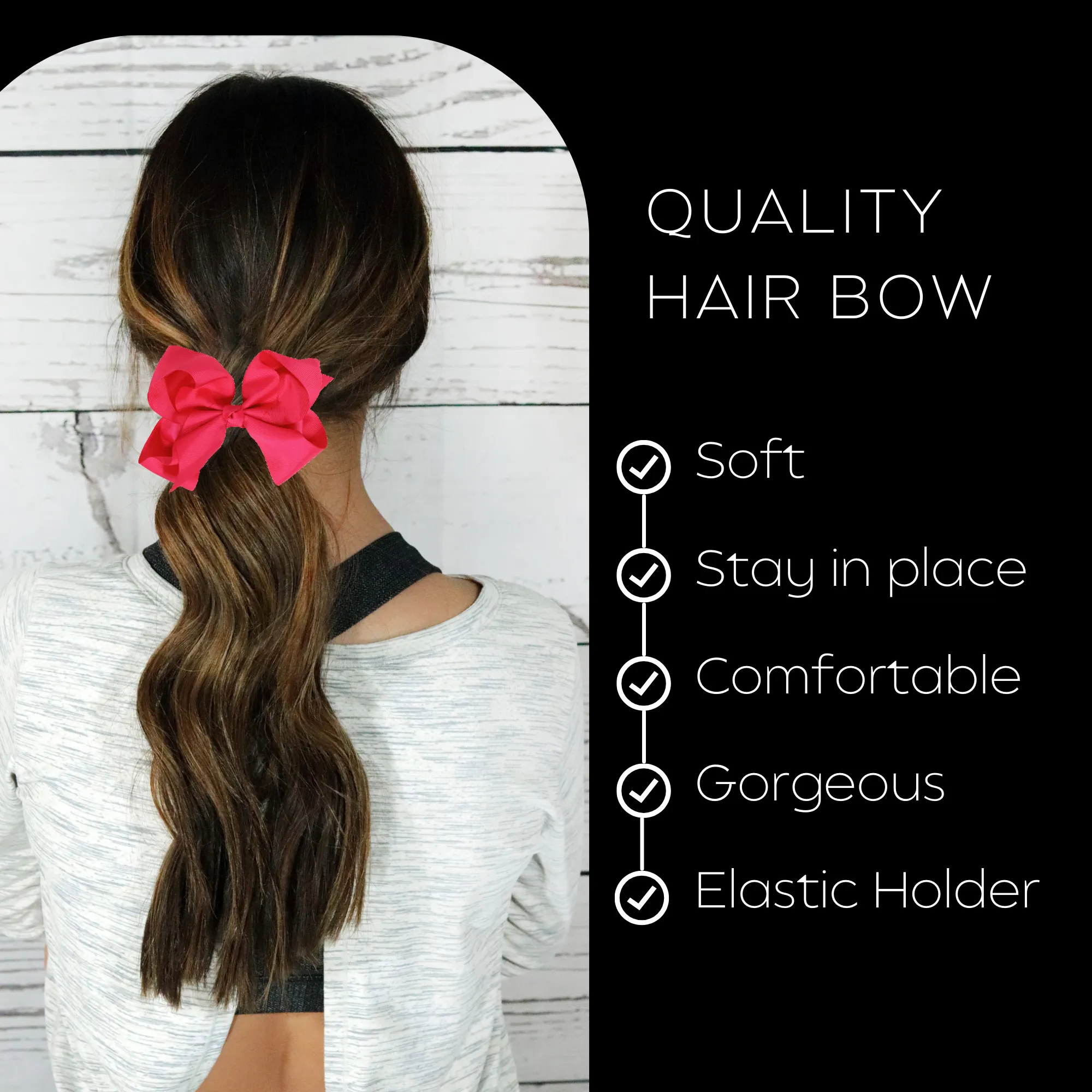 Hot Pink Classic Hair Bow