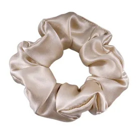 Large Silk Scrunchies - Beige - Dropshipping