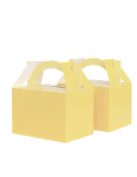 Little Lunch Favour Box Classic Pastel Yellow - Pack of 10