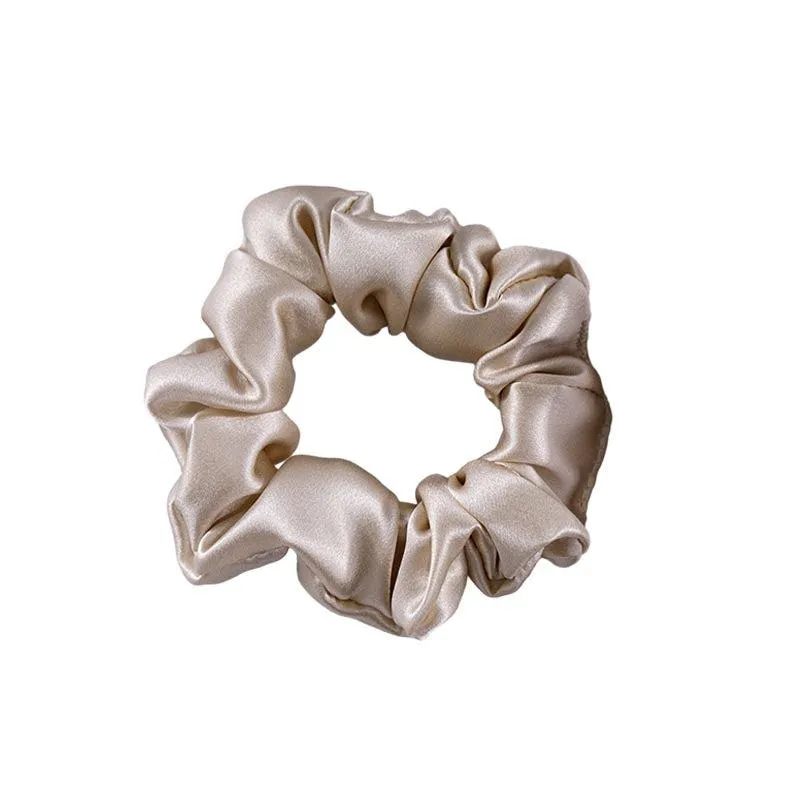 Midi Silk Scrunchies - Beige - Dropshipping