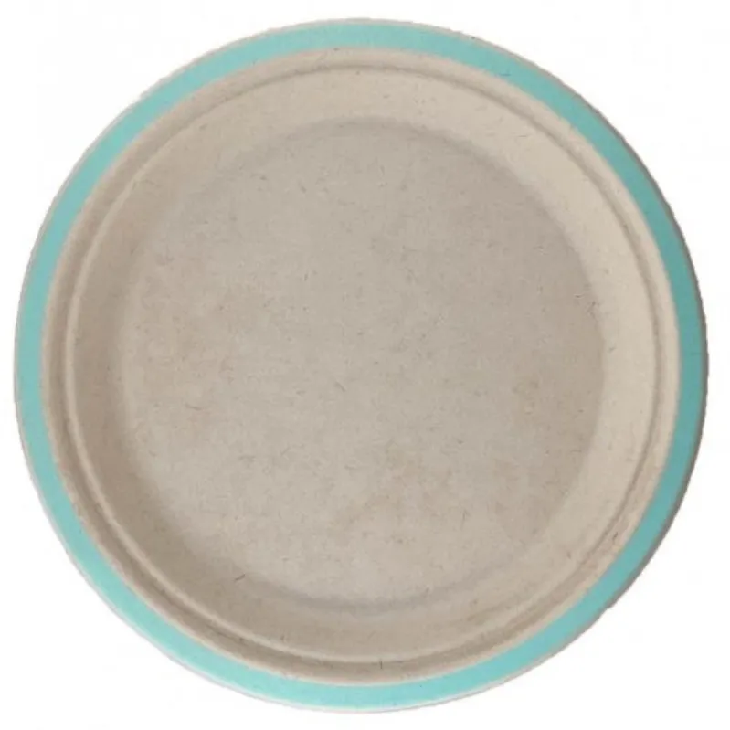 Mint Green Sugarcane Plate 180mm 10pk