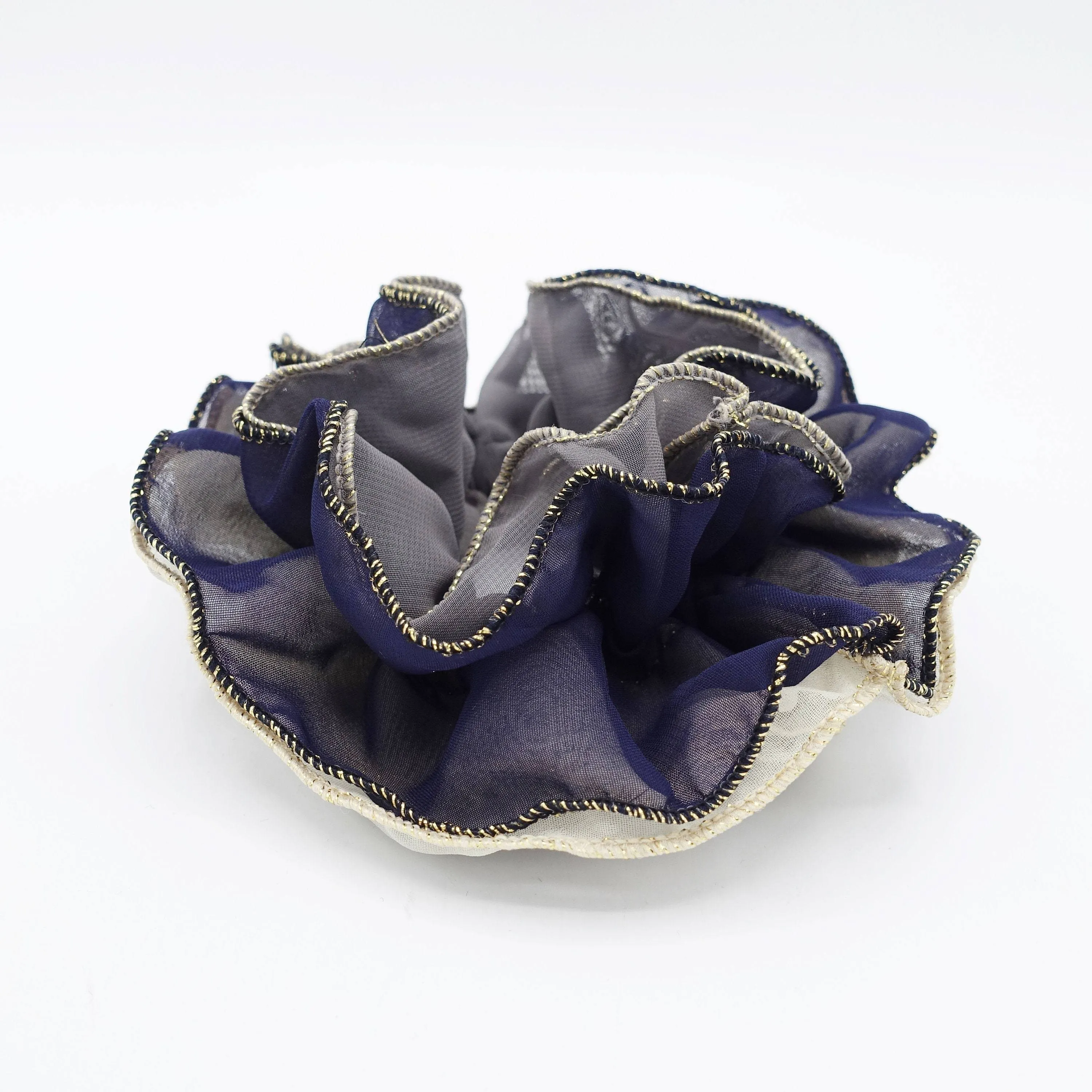 multi edges chiffon scrunchies