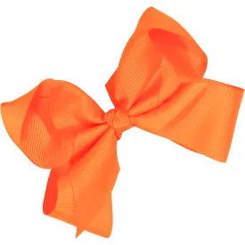 Neon Orange Classic Hair Bow