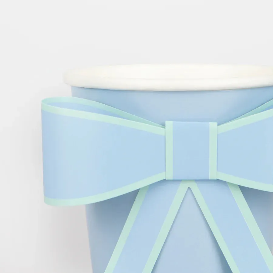 Pastel Bow Cups (8 pack)