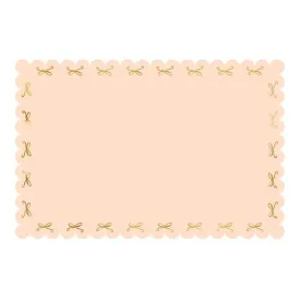 Pink Bows Paper Tablecloth