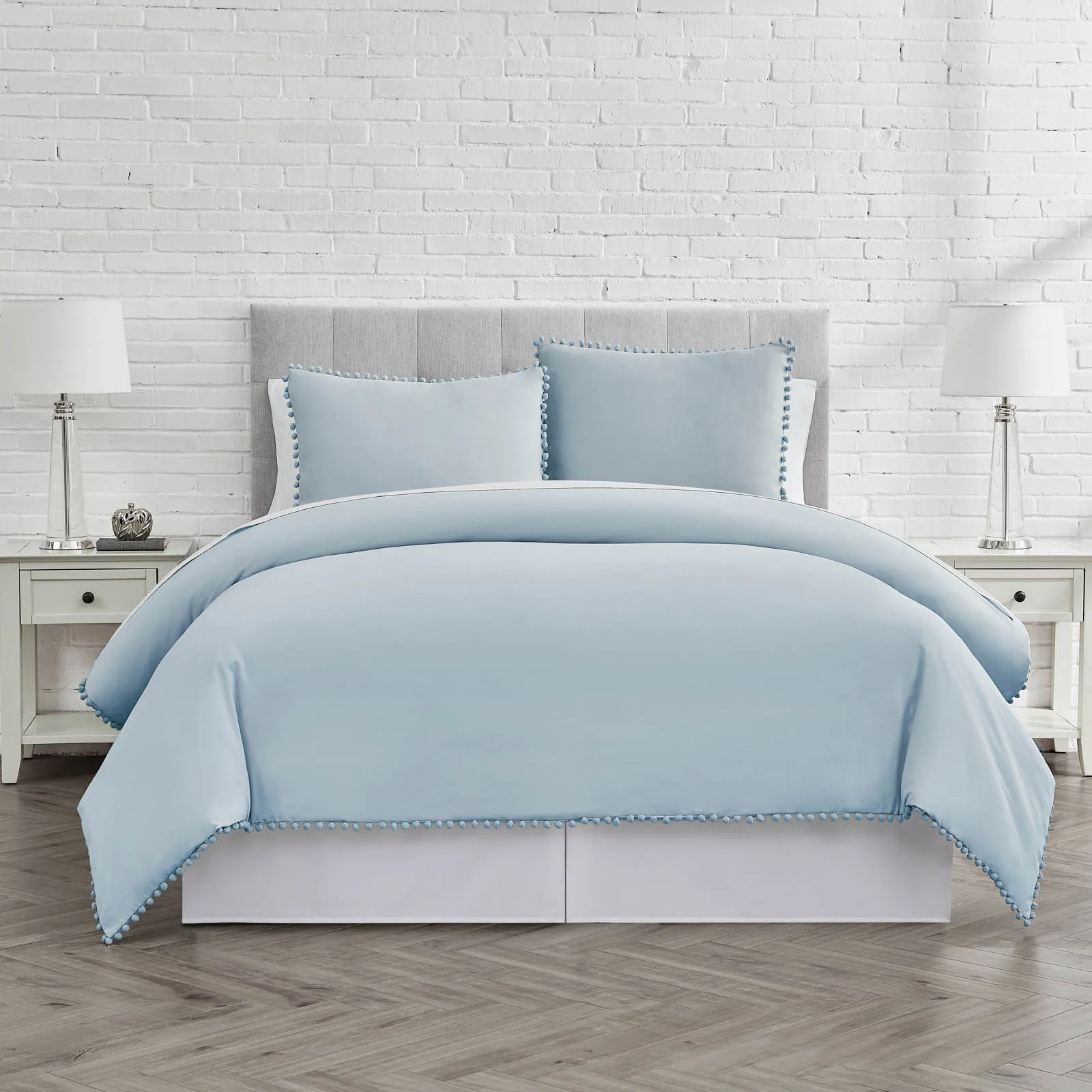 Pom-Pom Duvet Cover Set