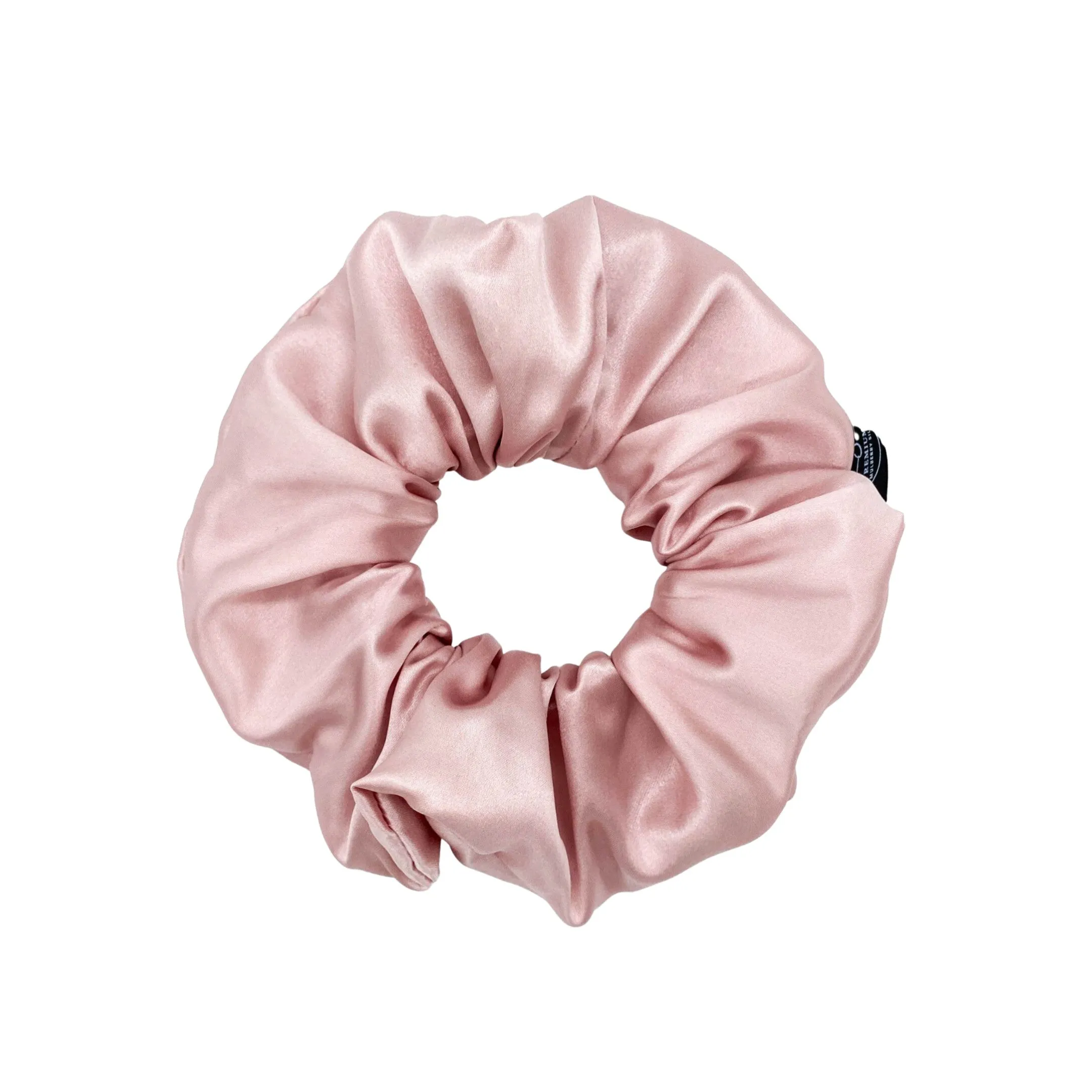 Premium Mulberry Silk Scrunchie - White - Extra Large