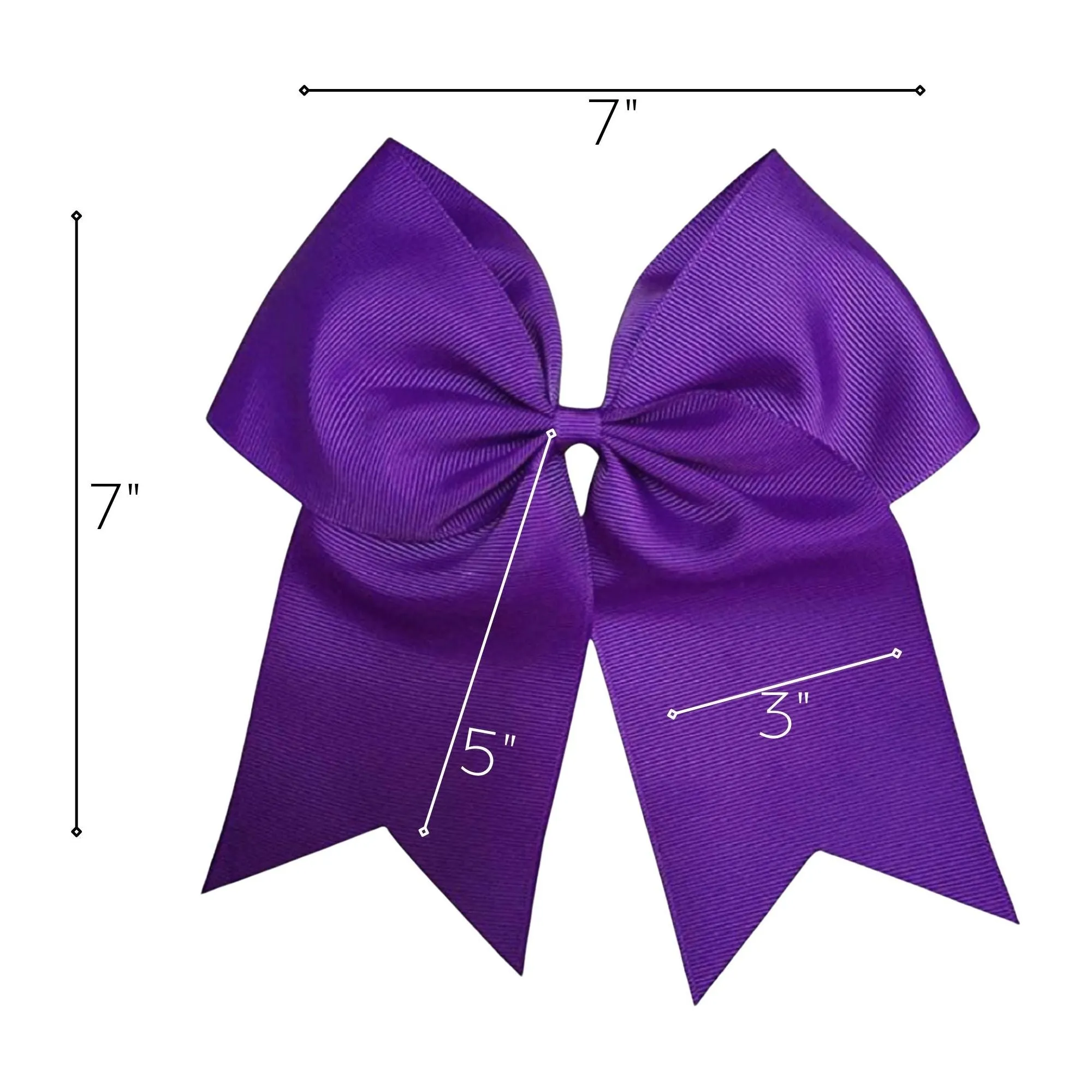 Purple Clip Hair Bows - 10 Pack