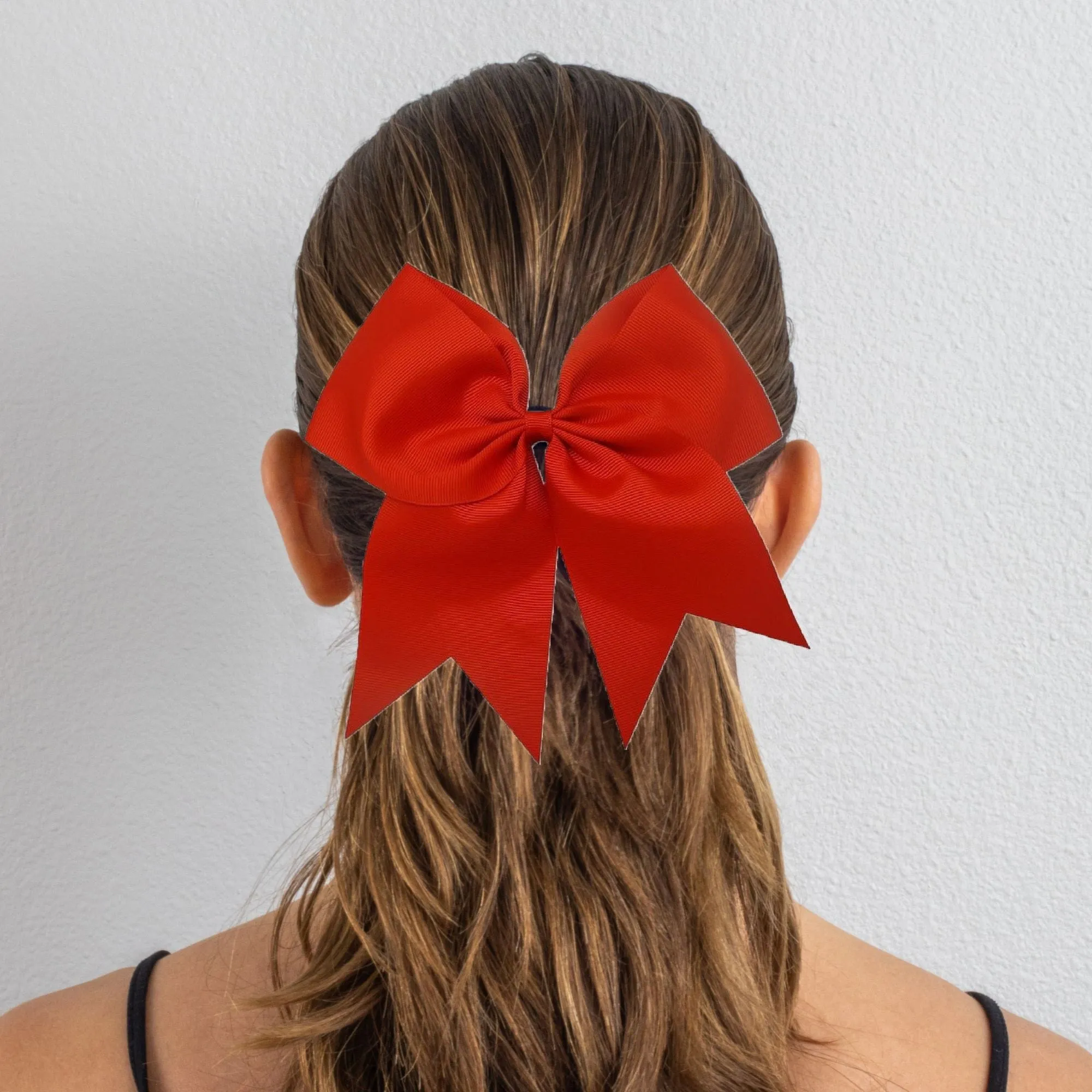 Red Clip Hair Bows - 10 Pack