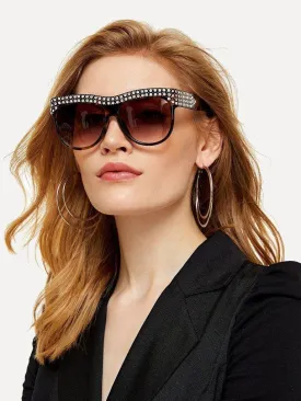 Rhinestone Decorated Sunglasses