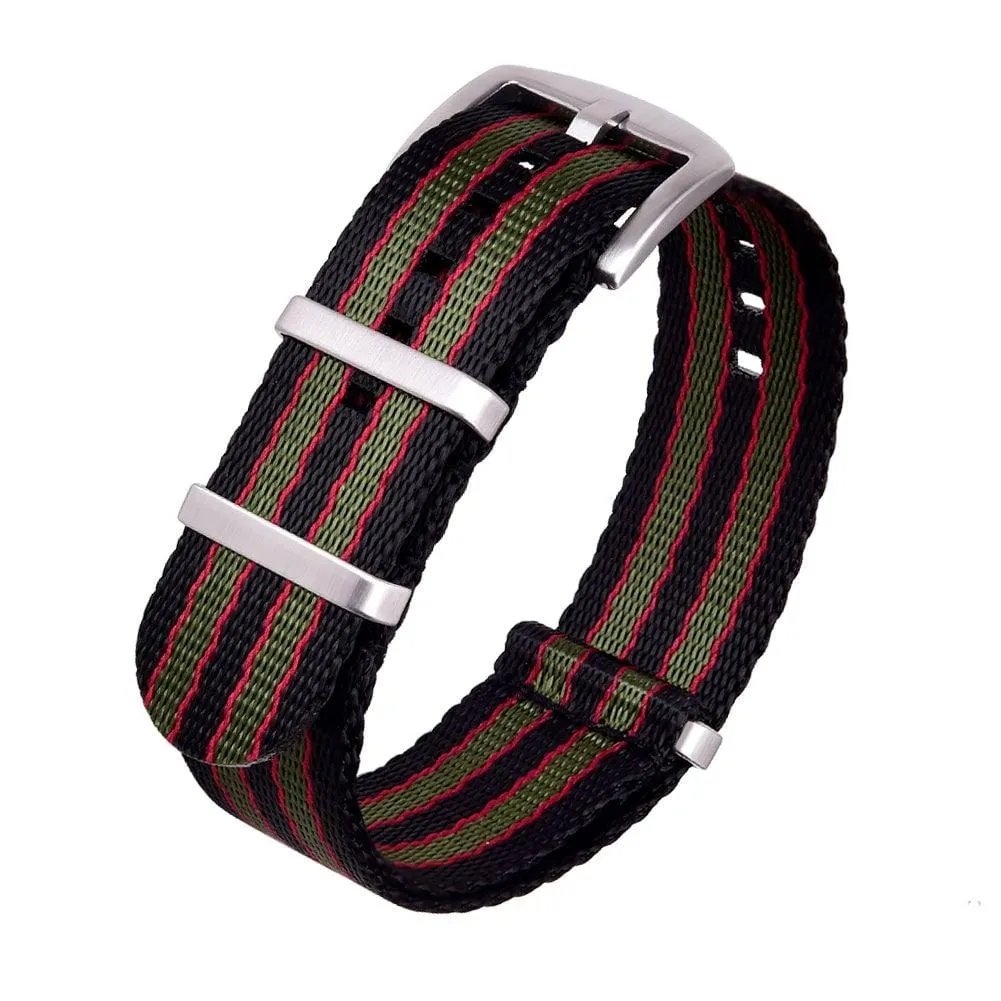 Ritche Striped Nylon Watch Band Strap