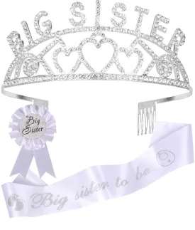 Sister to be, I am going to be Big Sister, Big Sister Crown, Sash and Pin, Daughter Get