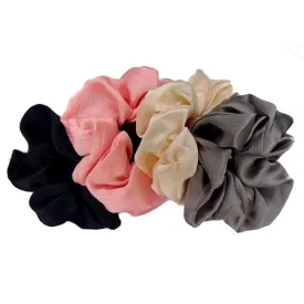 Textured Satin Charmeuse Scrunchies