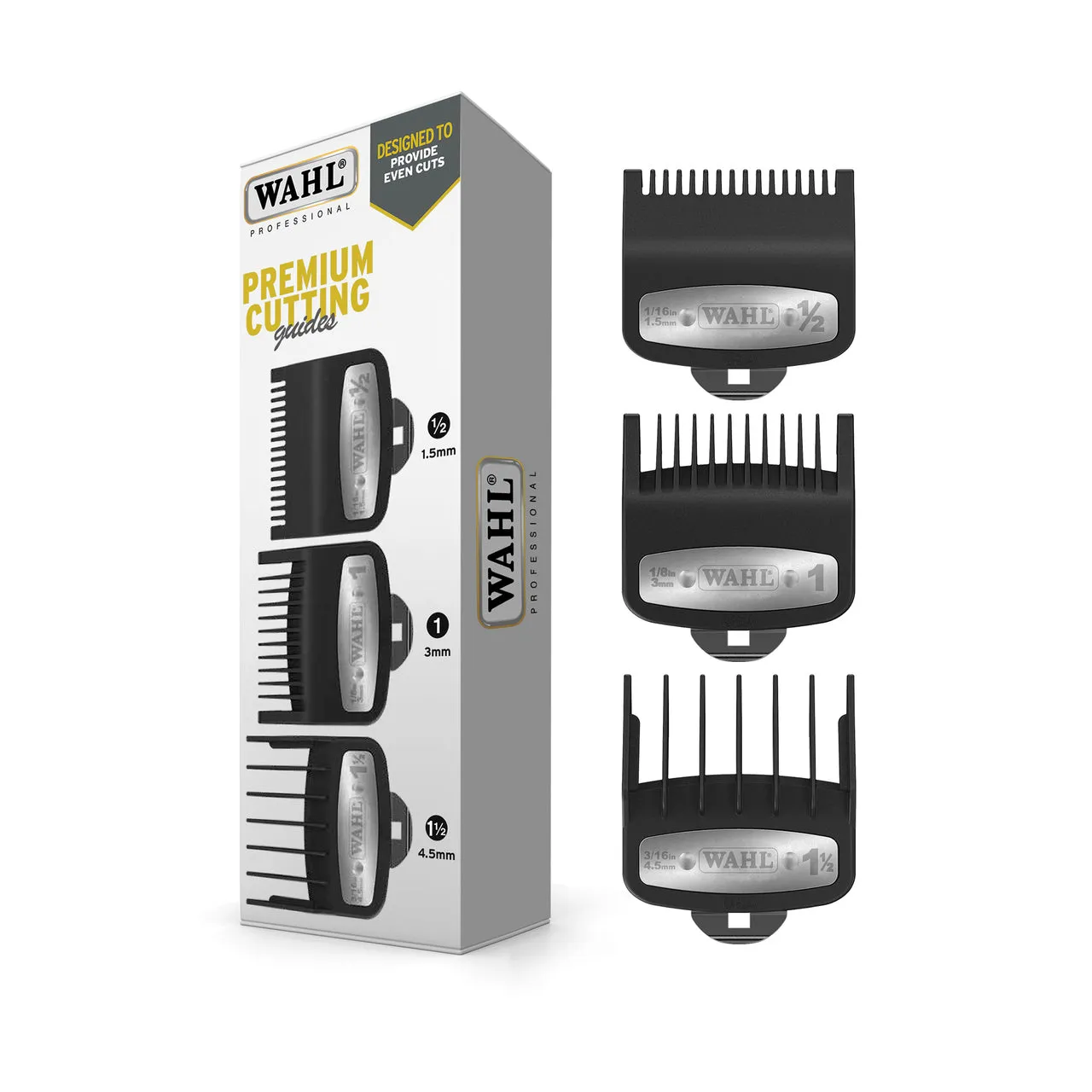 Wahl Premium Guide Comb Pack #1/2, #1, #1 1/2