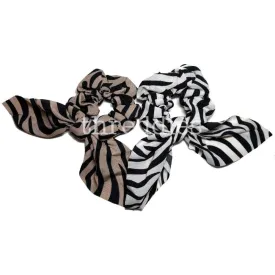 Zebra Stripe Scrunchies with Ties